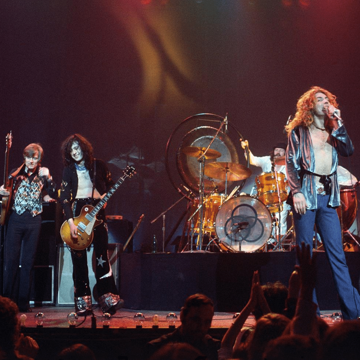 led zeppelin performing on stage